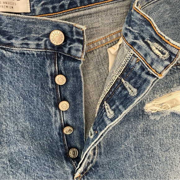 AGOLDE Jamie Distressed Denim Jeans, Size 30 - Picture 7 of 8